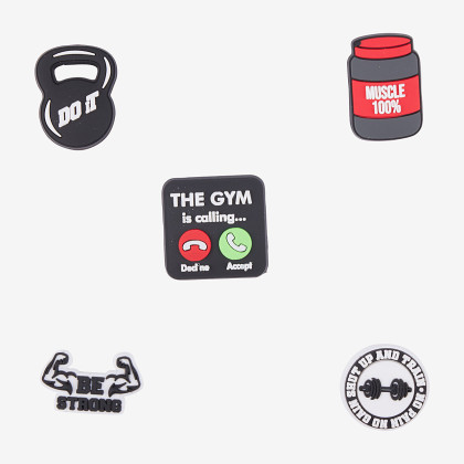 Amulety - ozdoby na topánky Amuletz No pain, no gain mix Coqui