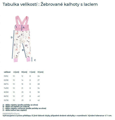Rastúce rebrované nohavice s trakmi Color Sandy - piesková Esito