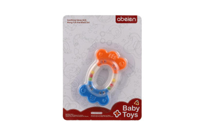 Hrkálka / Hryzátko ovál plast / silikón 11 cm, 0 m+