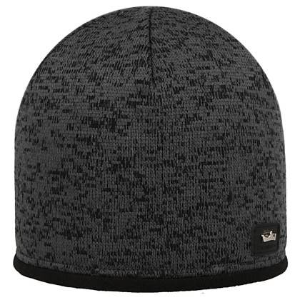 Chlapčenská čiapka podšitá fleecom s nášivkou korunka Šedá RDX