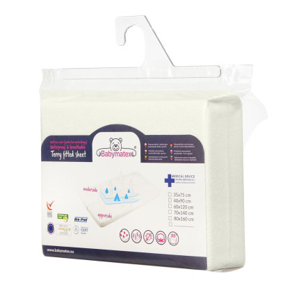 Nepremokavé prestieradlo froté 70 x 140 cm Babymatex
