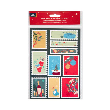Samolepky na darčeky 3 ks - Vianočné známky
