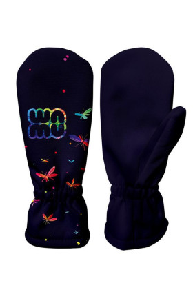 Detské softshellové rukavice Dúhová mačka