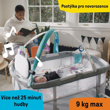 Postieľka s ohrádkou na hranie a klavírom 3 v 1 Kick & Snooze™ 0 m+ Baby Einstein
