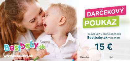 Elektronický darčekový poukaz na nákup na BestBaby.sk v hodnote 15Є