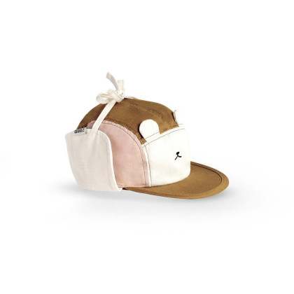 Šiltovka Ours'on pink - brown s ochranou krku UPF 50+ KiETLA