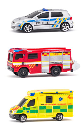 Sada Záchranných vozidiel ČR Polícia/Sanitka/Hasičské vozidlo Maisto