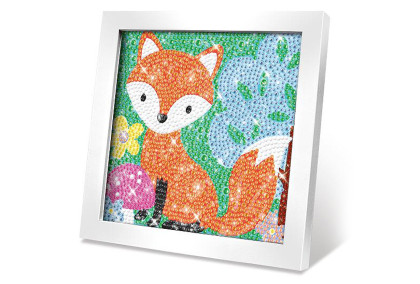 Kreatívny set obraz s kamienkami líška 17 cm