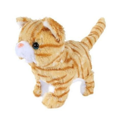 Mačka plyšová 21 cm na batérie mňaukajúce a vrtiace chvostom Take Me Home