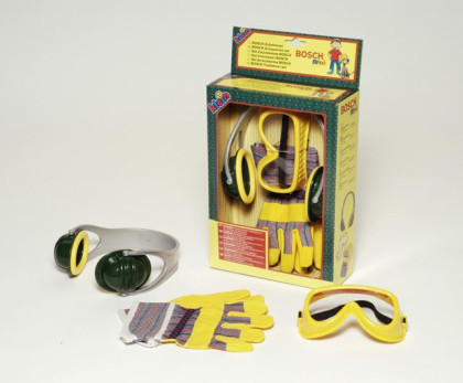 Bosch set - slúchadlá, rukavice, okuliare