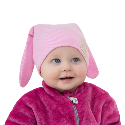 Jarná čiapka s ušami Color Pink Esito