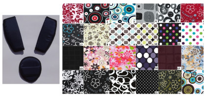 Chrániče na pásy autosedačky, kočíka, stoličky