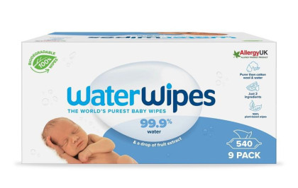 9x WATERWIPES 100% BIO odbúratené obrúsky 60 ks