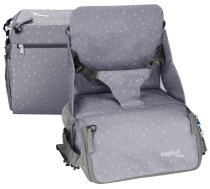 Booster Anywhere BAG-GO 2v1 (podsedák+taška na kočík) humus grey Asalvo