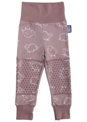 Nohavice s protišmykom bavlna ovečka hnedá