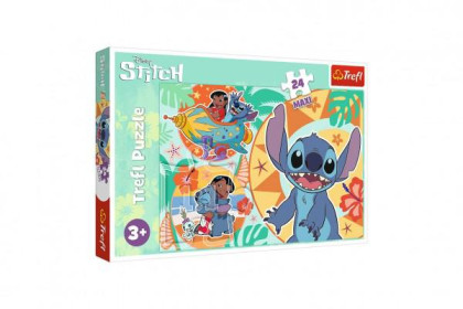 Puzzle Lilo&Stitche Maxi 24 dielikov Šťastný deň 60 x 40 cm