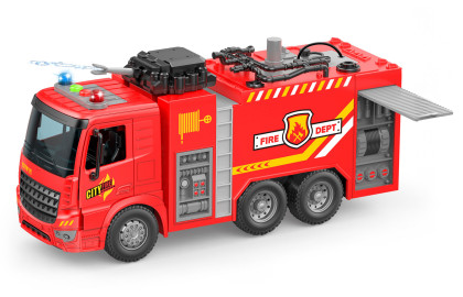 Auto hasičské striekajúce s efektmi 30 cm