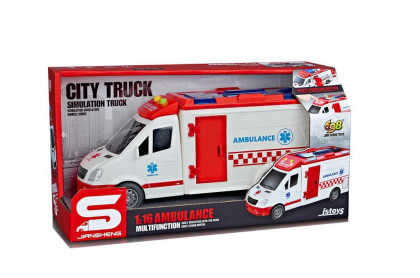 Ambulancie 1:16 červená