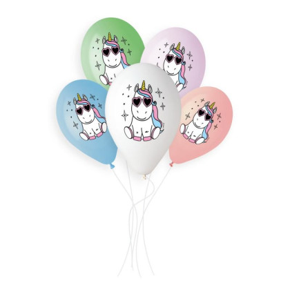 Balóniky Unicorn star 5 ks