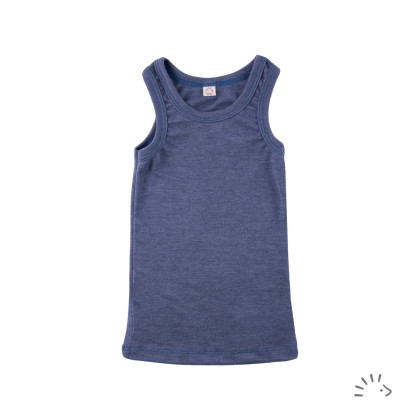 Detské Merino tielko Ocean Mélange PoPoLiNi