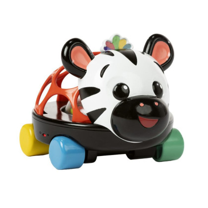 Autíčko a hrkálka 2v1 Curious Car zebra Zen™