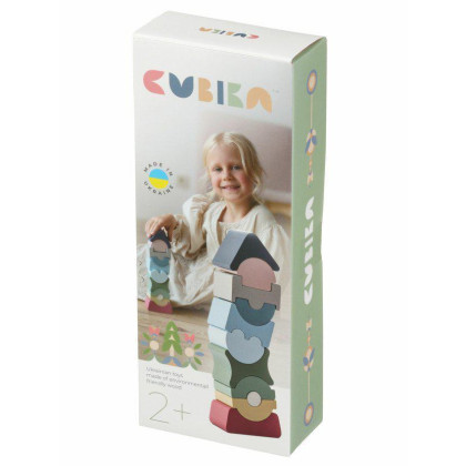 Balančná veža IX - drevená skladačka 11 dielov Cubika