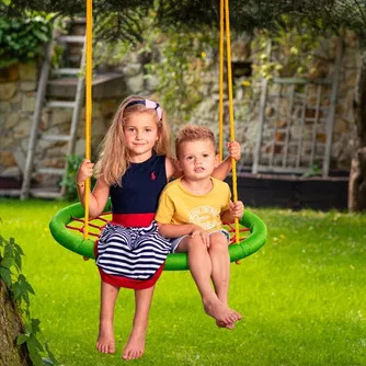 Hojdací kruh (priemer 83 cm) - zelenočervený