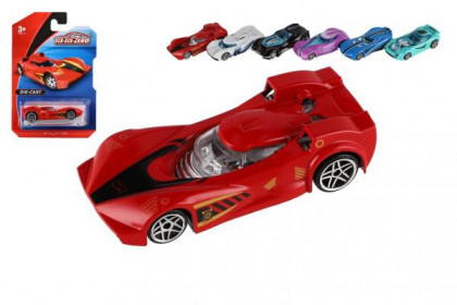 Auto športový kov/plast 8 cm na voľný chod
