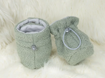 Capačky Teddy fleece double Olive olivová Esito