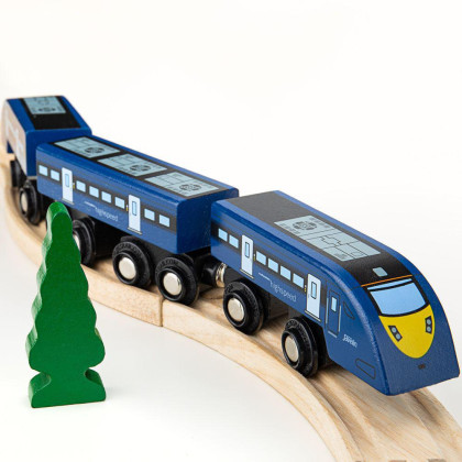 Rýchlik High Speed 1 modrý Bigjigs Rail