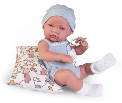 Realistická bábika bábätko s celovinylovým telom 42 cm Lui 50409 Antonio Juan