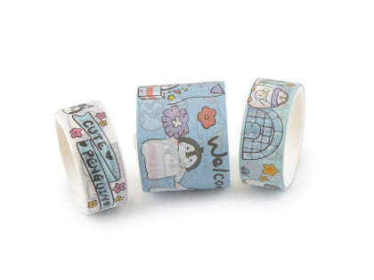 Ozdobná lepiaca páska detské motívy sada Washi