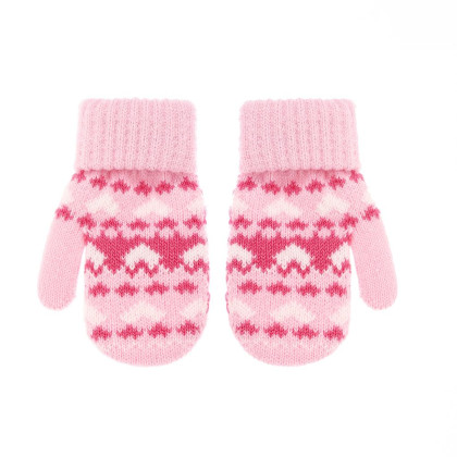 Zimné žakárové rukavice palcové 9 - 11 rokov