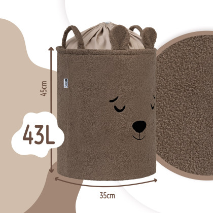Kôš na hračky Premium Bouclé so šnúrkou 43 l Sipo