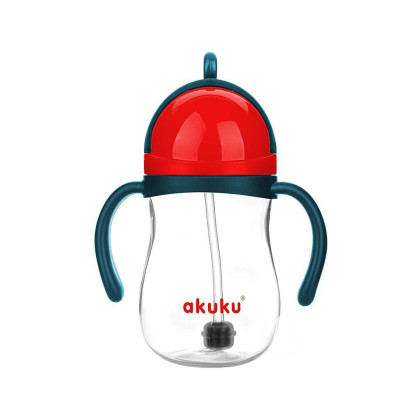 Kúzelná fľaša so slamkou a závažím Akuku 280 ml