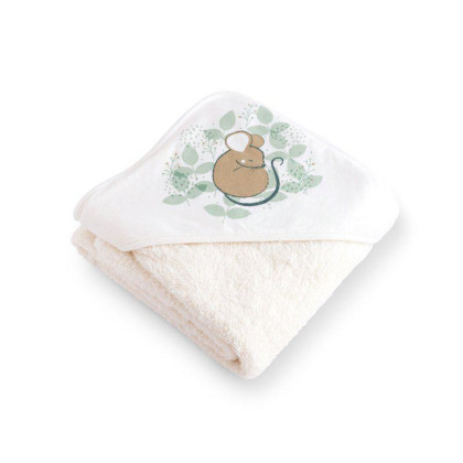 Detská bavlnená osuška s kapucňou 100x100 cm bonjourbébé