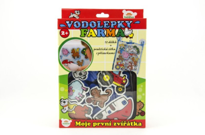 Vodolepky Moje prvé zvieratká farma penová sada so sieťkou 12ks v krabici