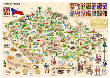 Puzzle Mapa Českej republiky 160 ks