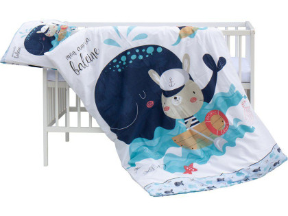 Detská postieľka s kompletnou výbavou 120 x 60 cm, Pánovi Scarlett