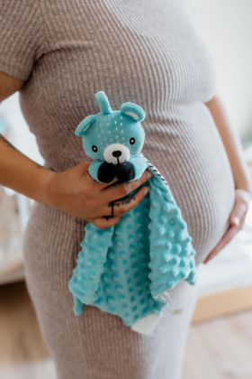 Zaspávač babyted hryzátko, hrkálka plyš 25x25 cm 0 m+