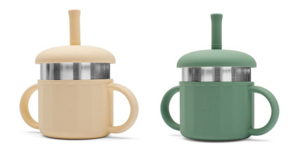 Detský silikónový hrnček 2 v 1 New Baby