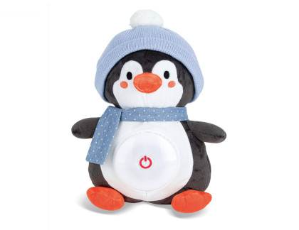 Zaspávač svietiaci s hudbou tučniak 29 cm