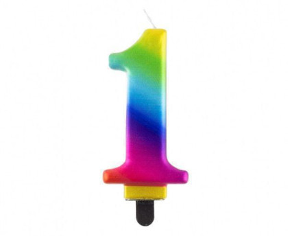 Sviečka tortová Galaxy farebná 8 cm