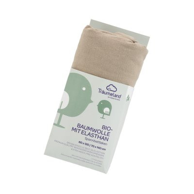 Prestieradlo Bio-Bavlna s elastanom UNI Träumeland Taupe