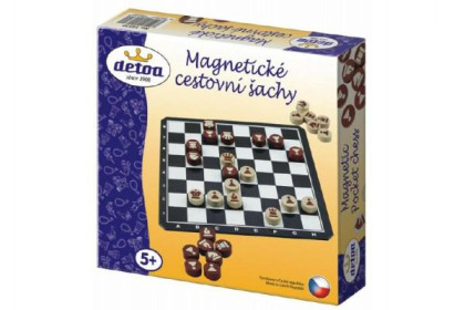 Magnetický cestovný šach drevené kamene spoločenská hra