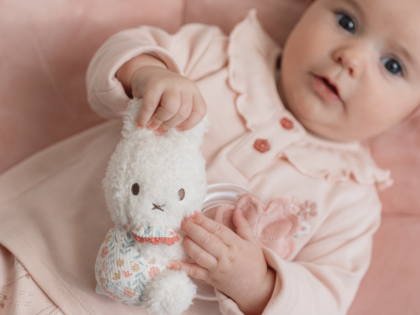 Hracia deka s hrazdou zajačik Miffy Lucky Blossom Little Dutch