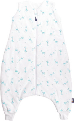 Letný bio spací vak s nožičkami žirafky aqua Kaarsgaren