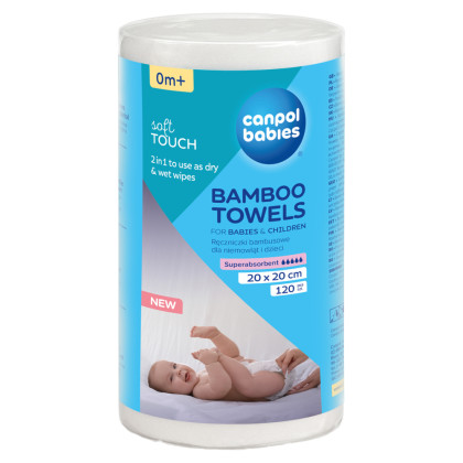 Jednorazové bambusové uteráky 120 ks Canpol babies