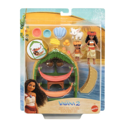 Malá bábika Vaiana a sestra v dedinke Mattel