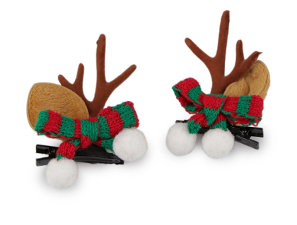 Párty sponky do vlasov vianočné parôžky